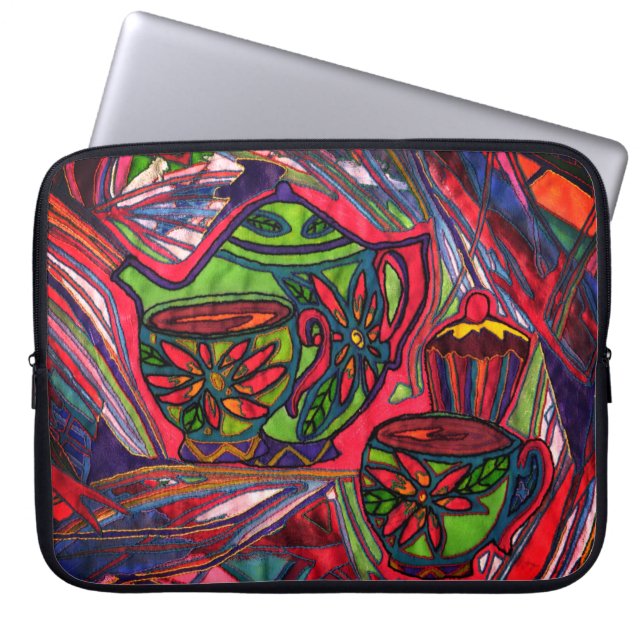 Time for tea laptop sleeve (Front)