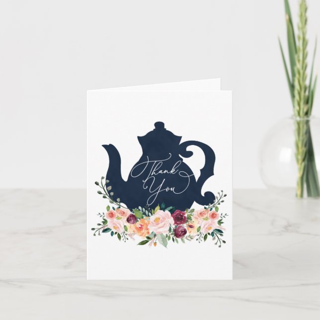 Time for Tea Shower Thank You Card (Front)