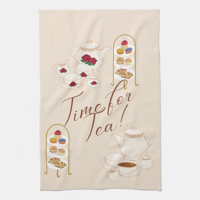 Time for Tea Tea Towel (Vertical)