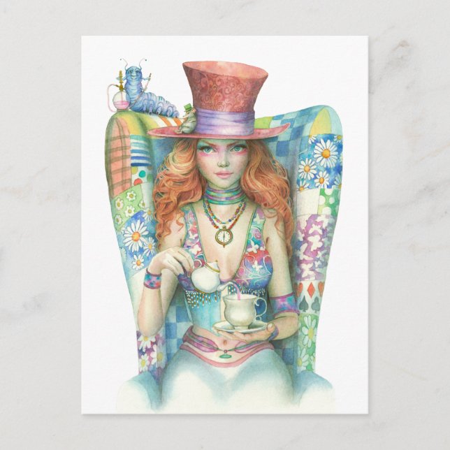 Time for Tea, The Mad Hatter Postcard (Front)