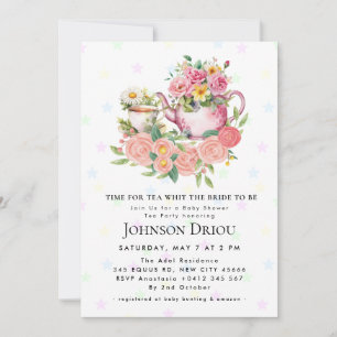TIME FOR TEA WHIT THE Party Baby Shower Invitation