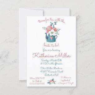Time for Tea with the Bride-to-be!  Shower Invitation