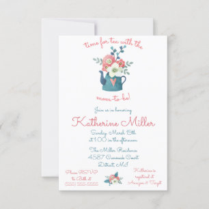 Time for Tea with the Mum-to-be!  Shower  Invitation