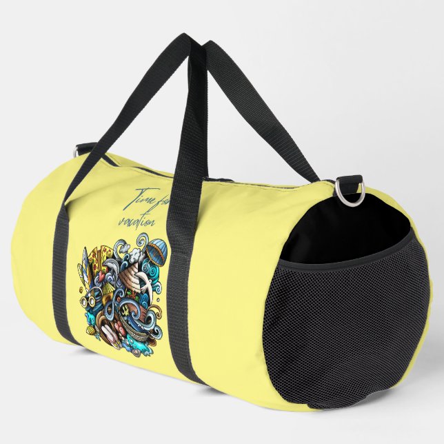 time for vacation duffle bag (Right Corner)