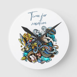 time for vacation round clock