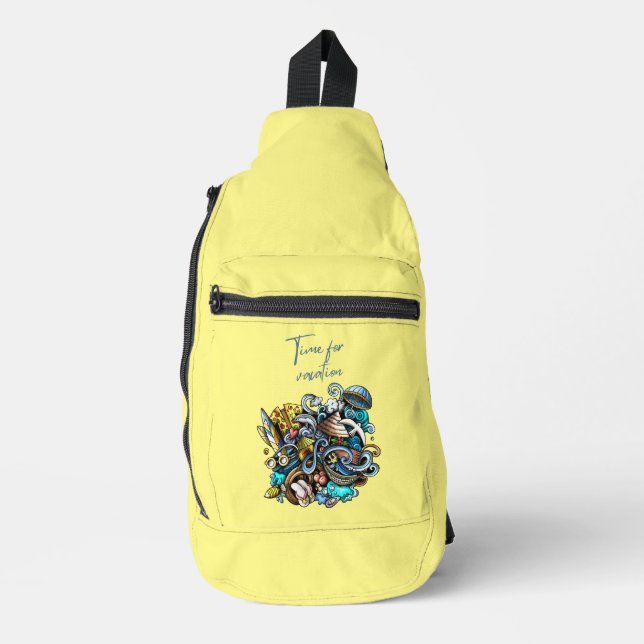 time for vacation sling bag (Front)