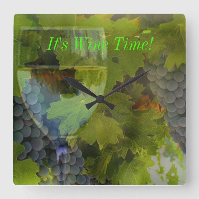 Time for Wine? Humourous Wine Lover's Clock (Front)