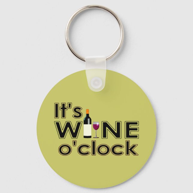 Time for Wine. Key Ring (Front)