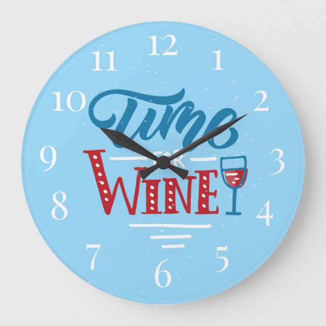 Time for Wine Large Clock (Front)