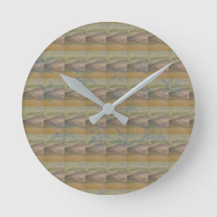 Time for winter snowflakes on the Seashore Round Clock