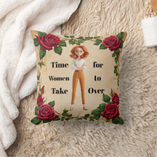 Time For Women Throw Pillow