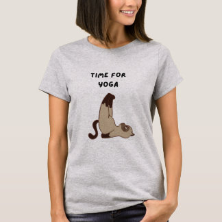 Time For Yoga! Cat Lover Shirt, Humourous Animal  T-Shirt
