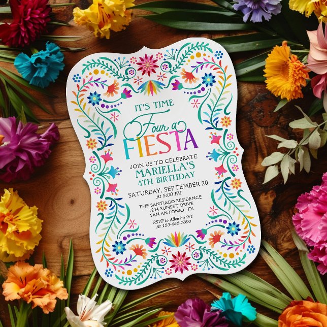 Time Four A Fiesta 4th Birthday Invitation (Creator Uploaded)