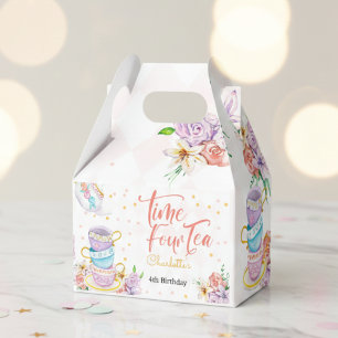 Time four tea, forth tea birthday favour box