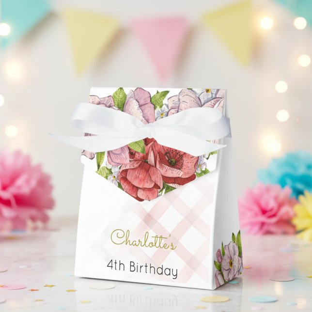 Time four tea, tea flowery birthday favour box (Creator Uploaded)