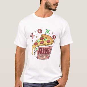 Time Fries Pizza Love Funny Food Art T-Shirt
