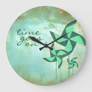 time goes on pinwheel dreams large clock