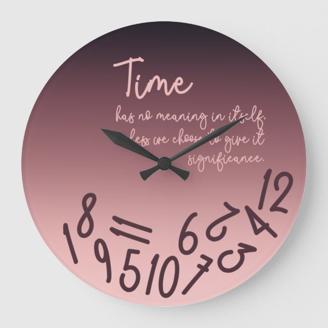 Time has no meaning, Dark Blush Acrylic Wall Clock (Front)