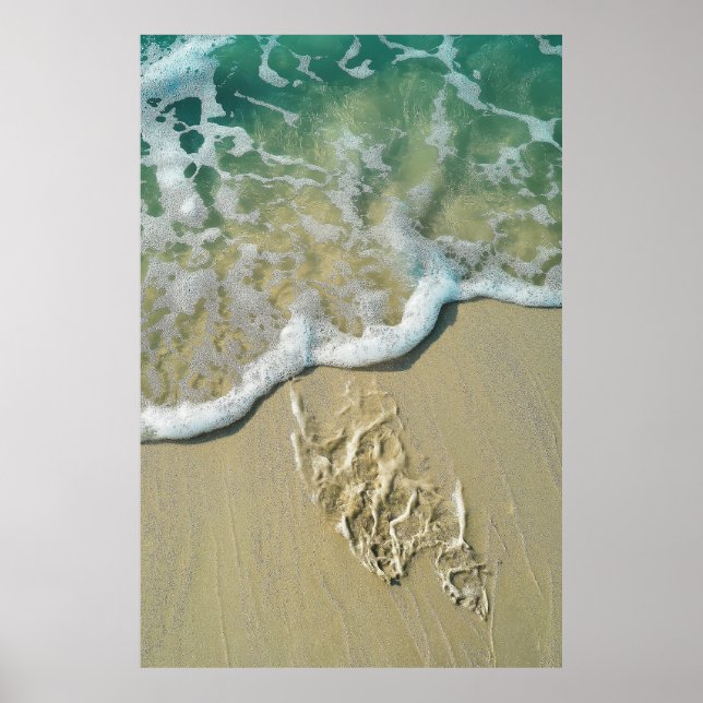 Time Heals All Wounds-Footprints in the Sand Poster (Front)