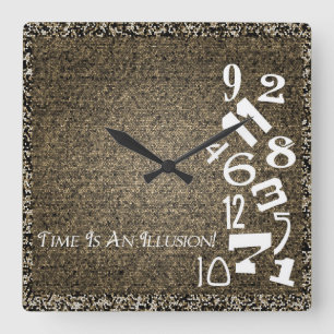 Time Is An Illusion Wall Clock! Square Wall Clock