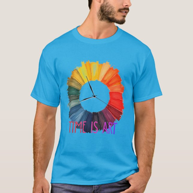 Time Is Art – Flow of Creative Existence Concept T-Shirt (Front)