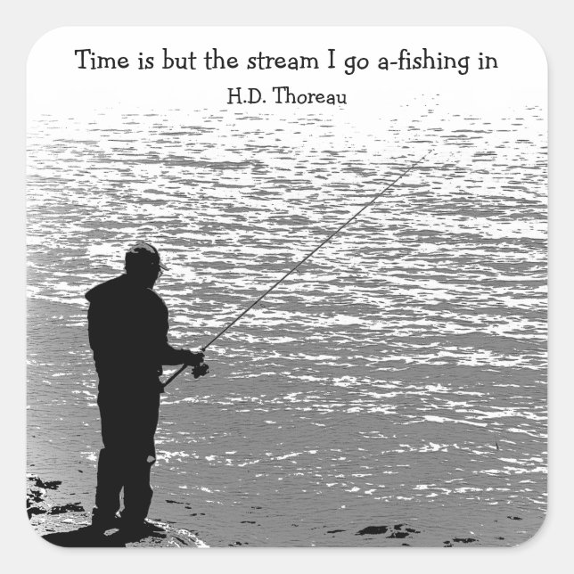 Time is but the Stream Square Sticker (Front)