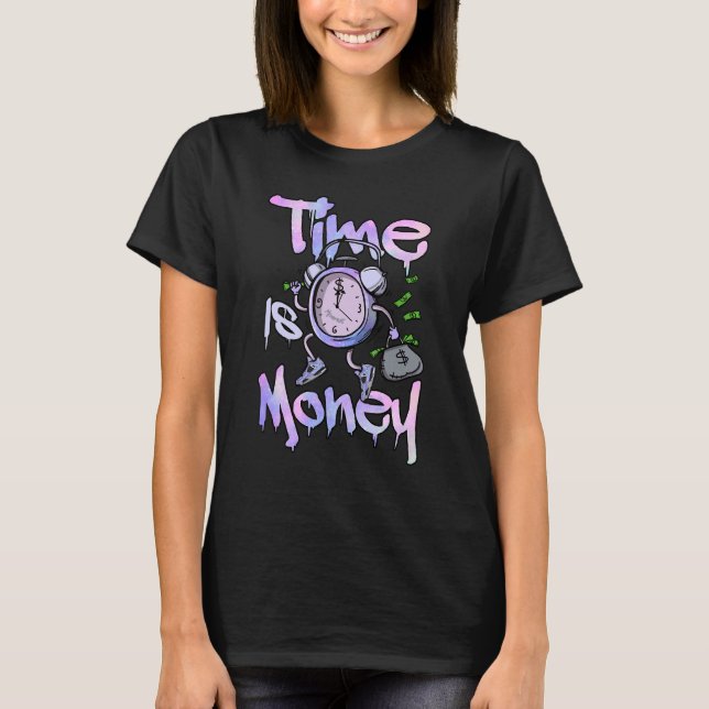 Time Is Clock Dripping Zen Master 4s Matching T-Shirt (Front)