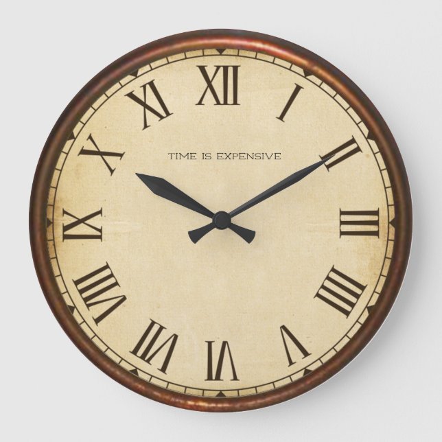 Time Is Expensive Large Clock (Front)