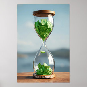Time is Money Hourglass, Digital Download Poster