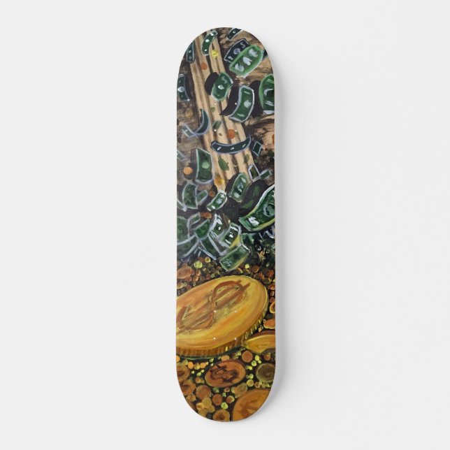 Time Is Money Skateboard (Front)