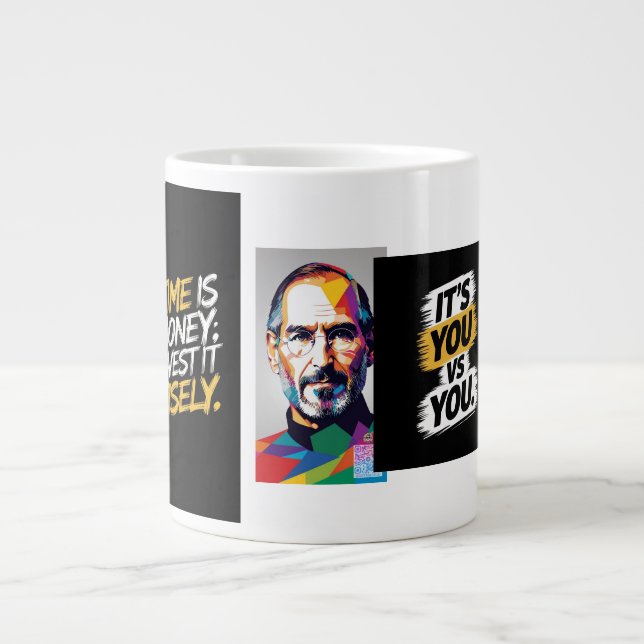 "Time Is Money: Spend It Wisely, Wesly" Large Coffee Mug (Front)