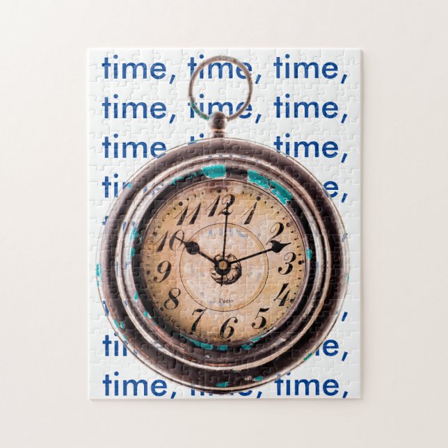 Time Jigsaw Puzzle of an Old Hand Wach (Vertical)