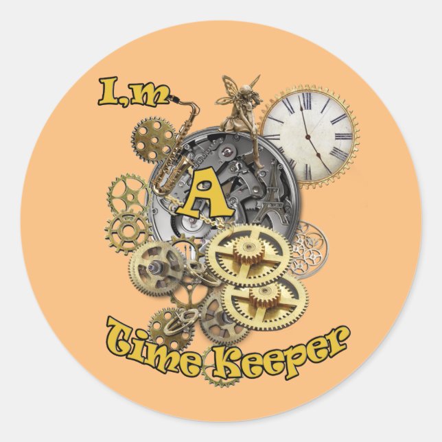 Time Keeper  Classic Round Sticker (Front)