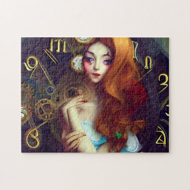 Time Keeps Moving AI Generated Art Jigsaw Puzzle (Horizontal)