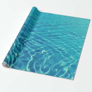 Time lapse photography of blue body of water wrapping paper