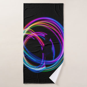 Time-lapse photography of lights bath towel