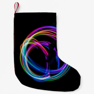 Time-lapse photography of lights small christmas stocking