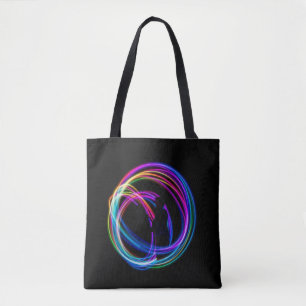 Time-lapse photography of lights tote bag