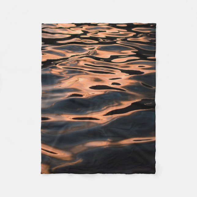 Time lapse photography of rippling water fleece blanket (Front)