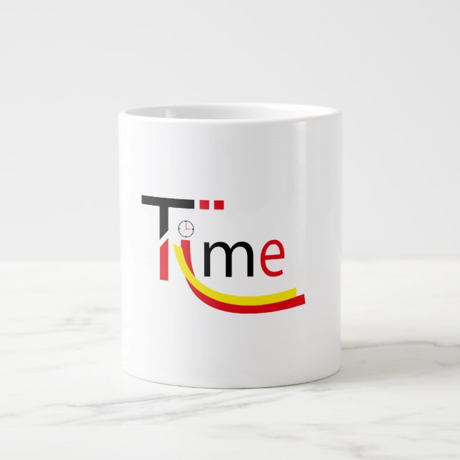 Time Large Coffee Mug (Front)