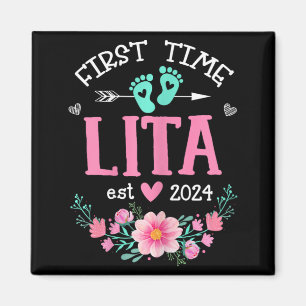 Time Lita Est 2024 Floral Pregnancy Announcement W Magnet