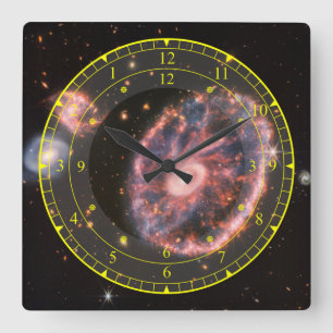 Time Machine Portal ~ Time/Space/ Continuum ~   Square Wall Clock