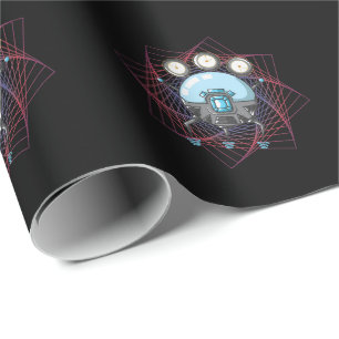 time machine wrapping paper
