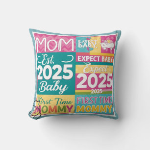 Time Mommyhood: Mum Est. 2025 Keepsake Cushion