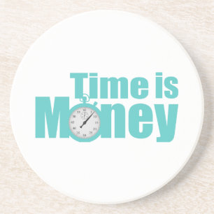 Time Money Coasters: Customisable Design Coaster