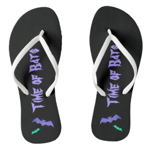Time of Bats - Purple & Turquoise Abstract Pop Art Thongs