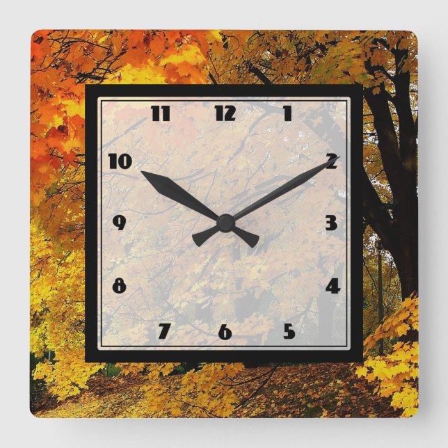Time of the Season Square Wall Clock (Front)