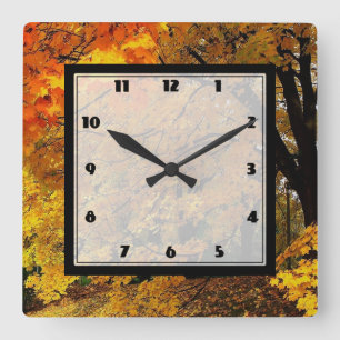 Time of the Season Square Wall Clock