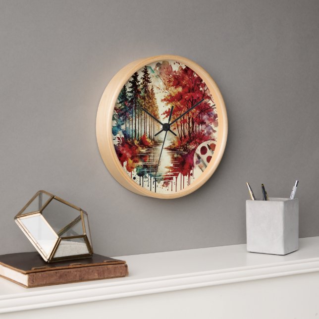 Time of the Seasons Artistic Wall Clock (Office)