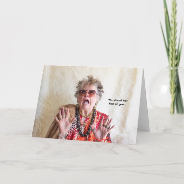 Time of Year for Cute Holiday Flannels Card (Front)